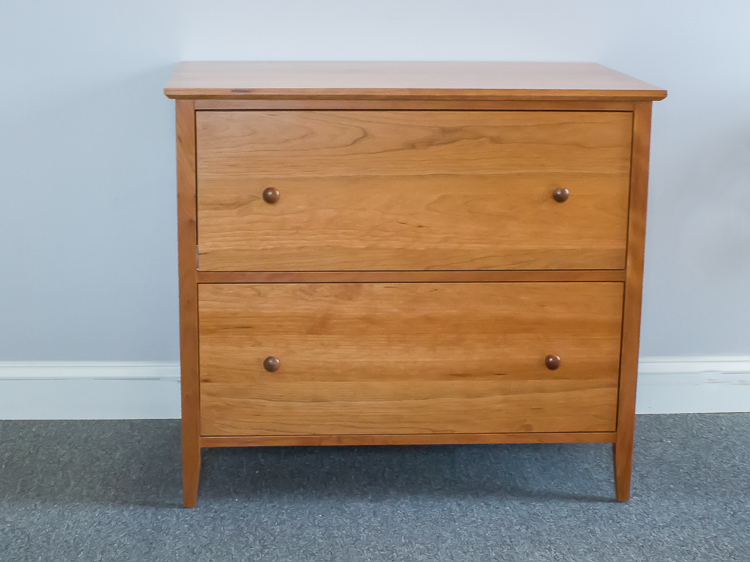 Shaker Furniture Of Maine Cherry Lateral 2 Drawer File Cabinet