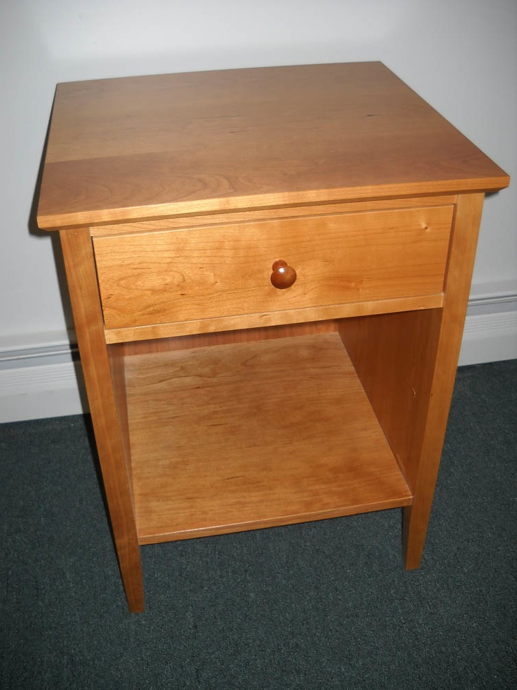 Shaker Furniture of Maine » CHERRY ONE DRAWER NIGHTSTAND