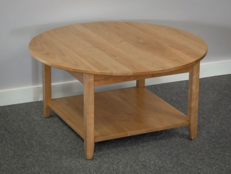 Shaker Furniture of Maine » 36″ ROUND COFFEE TABLE WITH SHELF