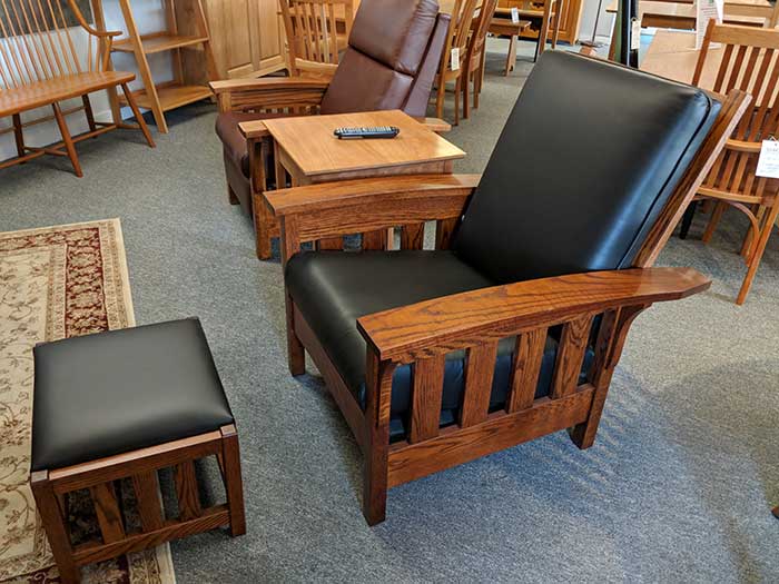 Shaker Furniture Of Maine Morris Chair With Leather